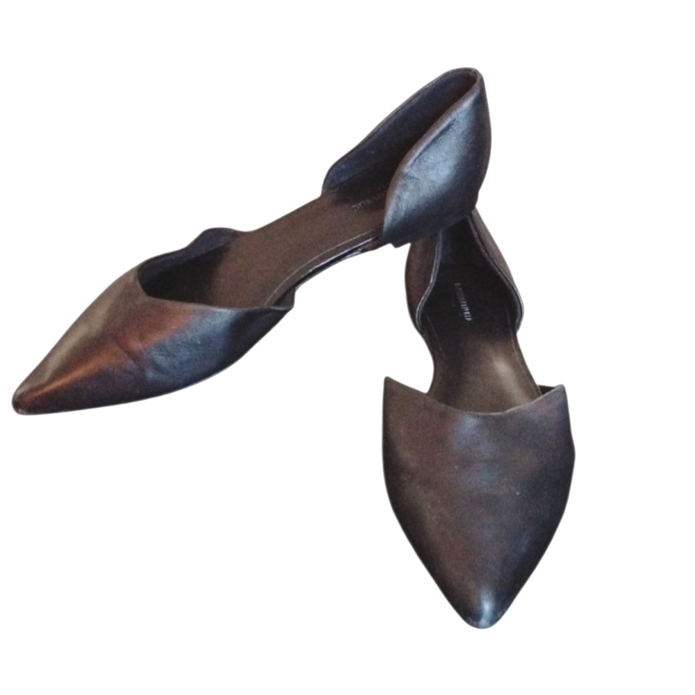 Banana Republic Black Modern D'orsay Flats Womens Size 8